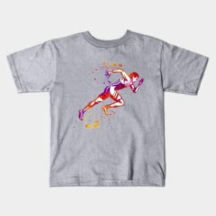 Track Runner Sprinter Sprinting - 04 Kids T-Shirt